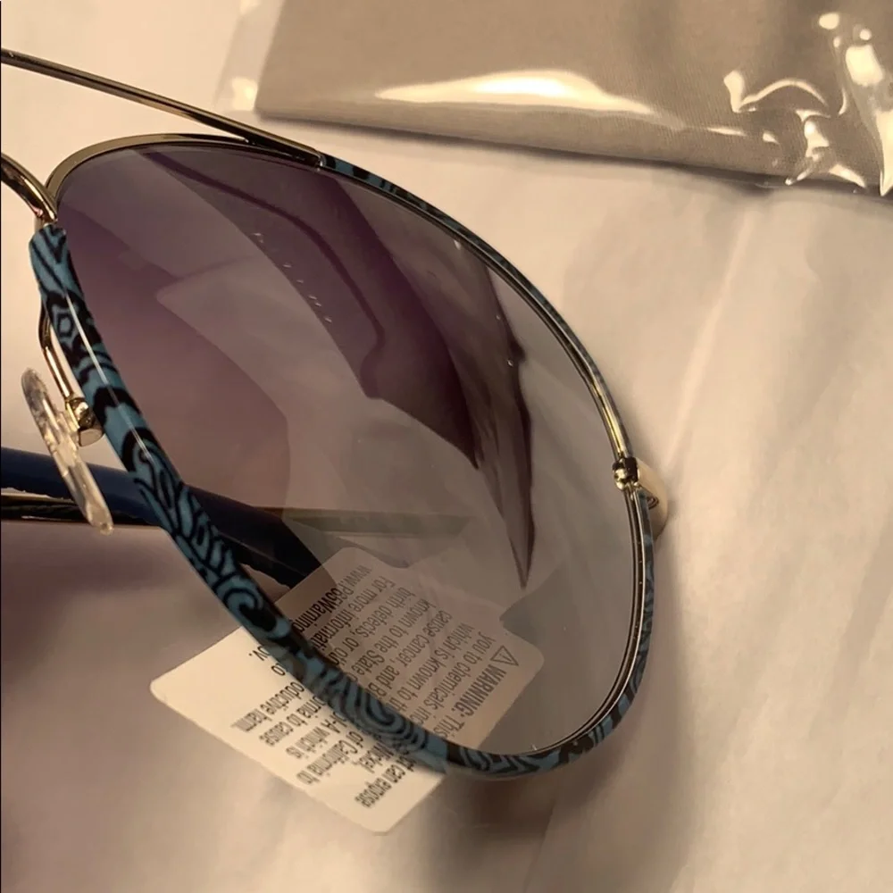 NWT ETRO wire aviator sunglasses w/lace design
